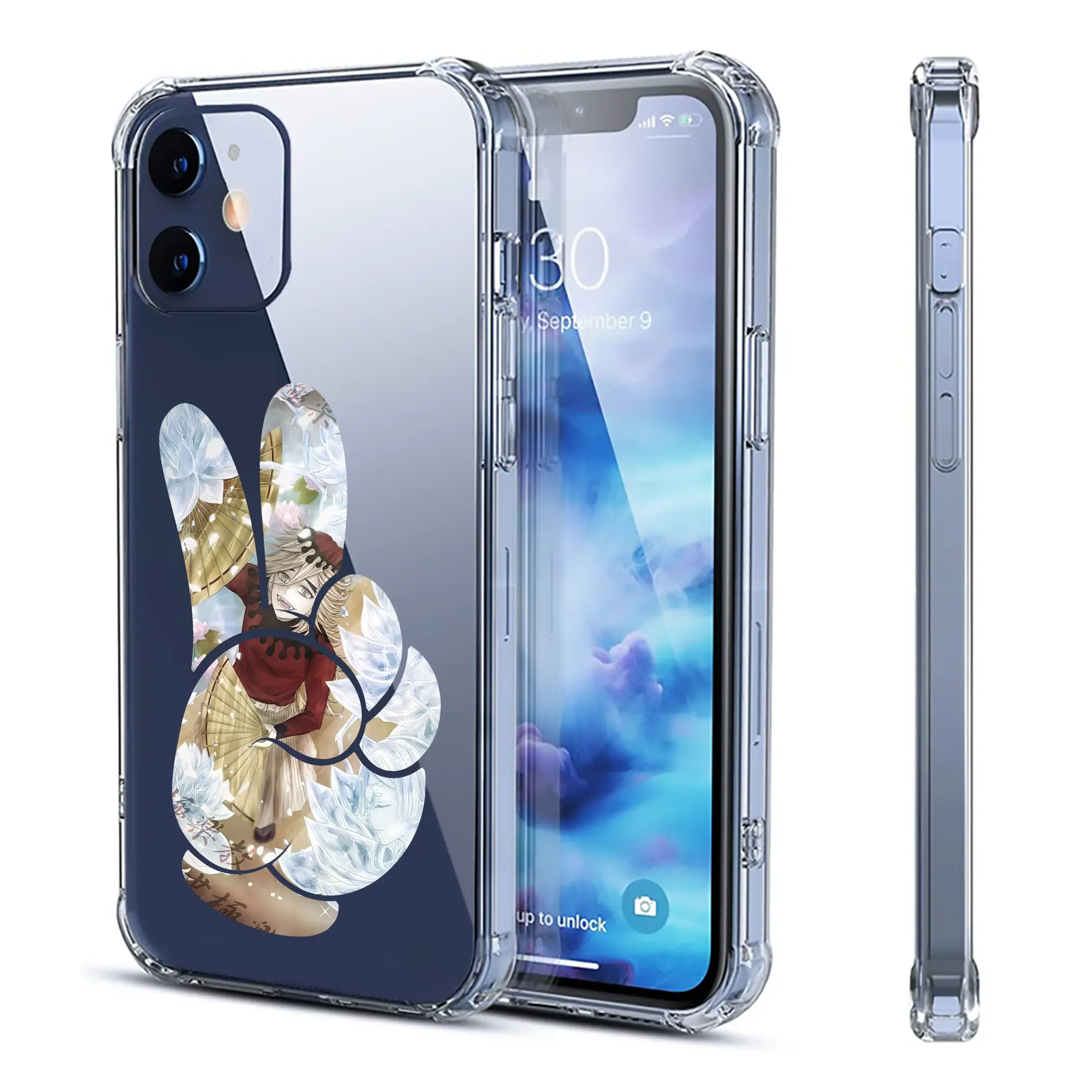 鬼滅の刃 グッズ,童磨 - IPhone 12シリーズ対応 ・ 透明スマホケース ・ クリアソフトケース ・ TPU素材 ・ 耐衝撃 ・ 高密着 ・ 防汚 防指紋 ・ 簡単着脱